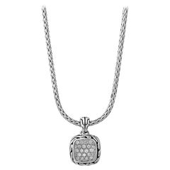 John Hardy Classic Chain Pendant Necklace with Diamonds NBP992412DIX16-18