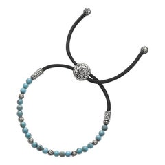 John Hardy Classic Chain Pull through Bracelet with Turquoise BMS996641BLTQBMX