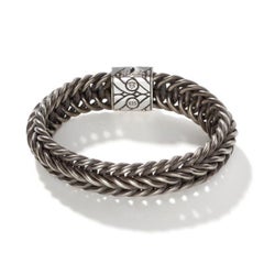John Hardy Classic Chain Silver Kami Chain Reticulated Bracelet BU900609XUL