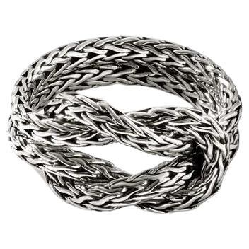 John Hardy Classic Chain Silver Manah Chain Ring RB901039X7 For Sale