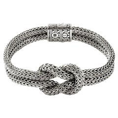 John Hardy Classic Chain Silver Manah Double Row Bracelet BU900980XUM