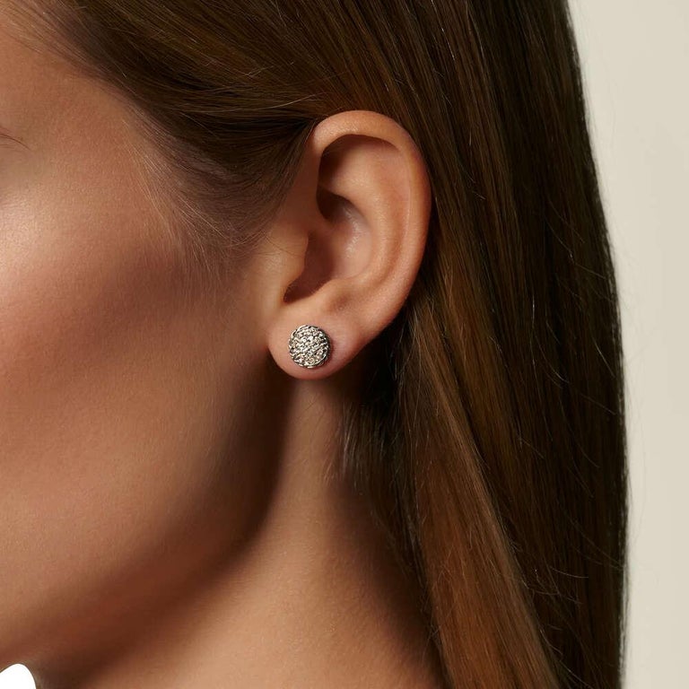John Hardy Classic Chain Stud Earring with Diamonds EBP903932DI For Sale at 1stDibs