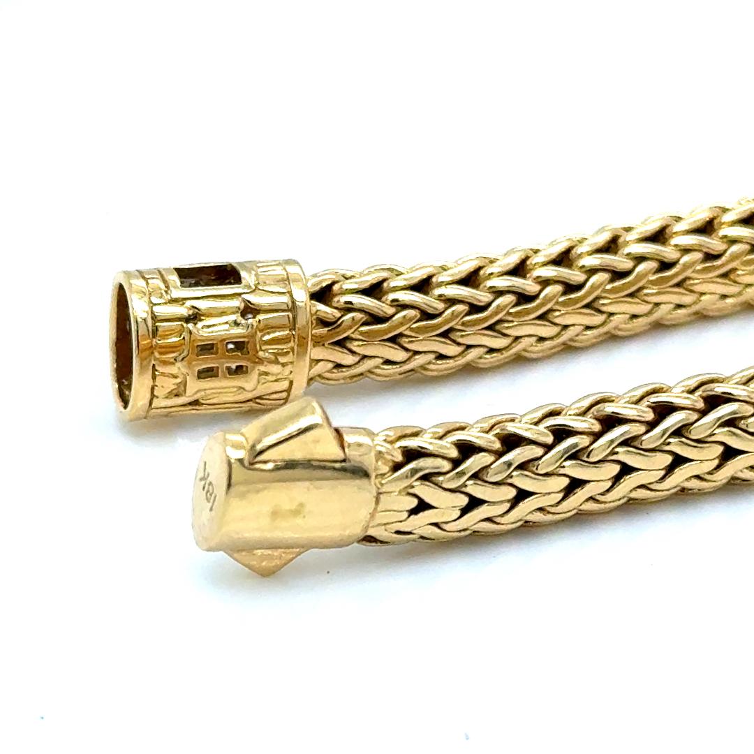 John Hardy Classic Solid 18K Yellow Gold 6mm Wheat Chain Necklace 16