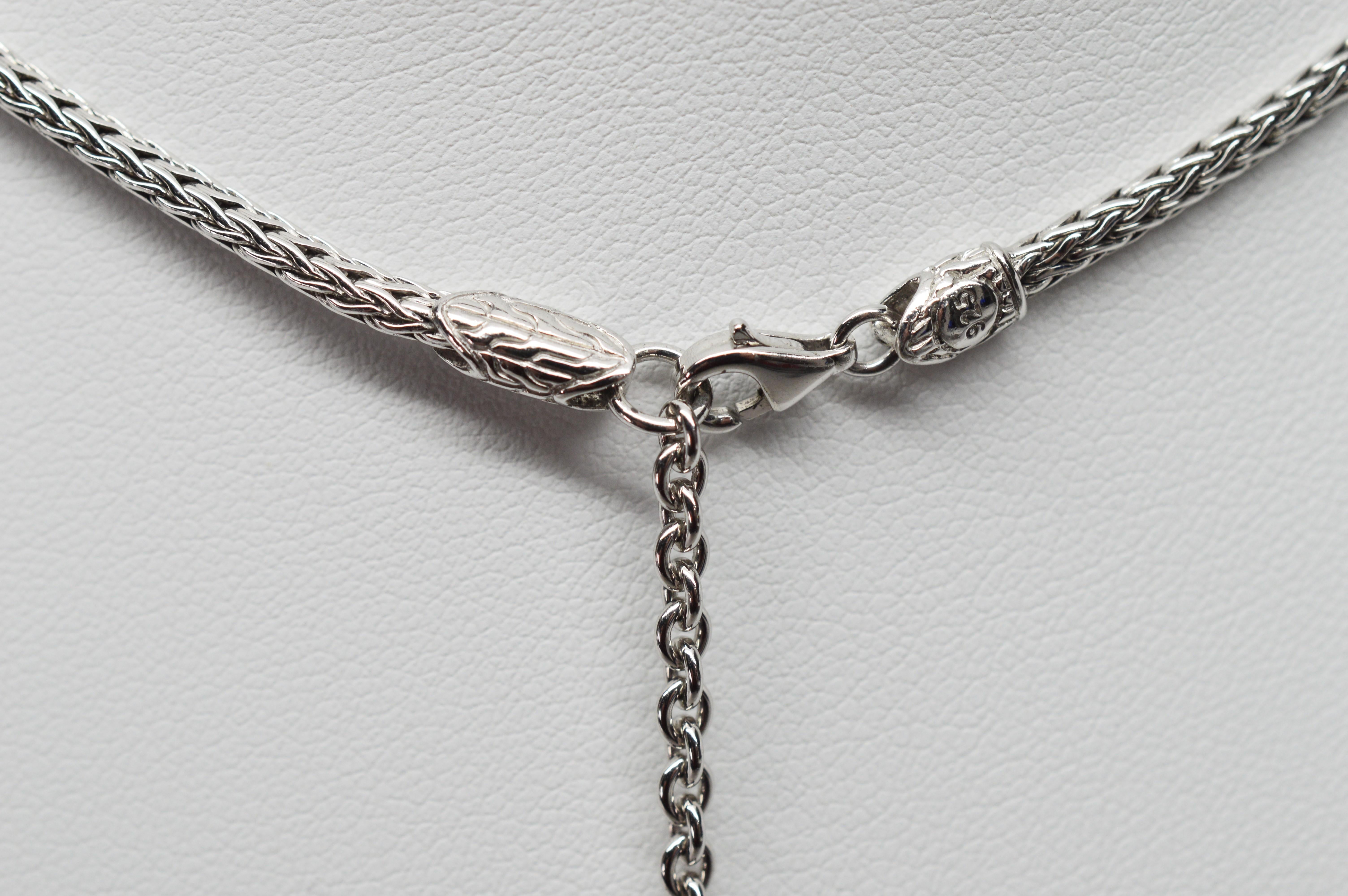 Women's John Hardy Classic Sterling Silver Chain Pendant Necklace with Diamonds