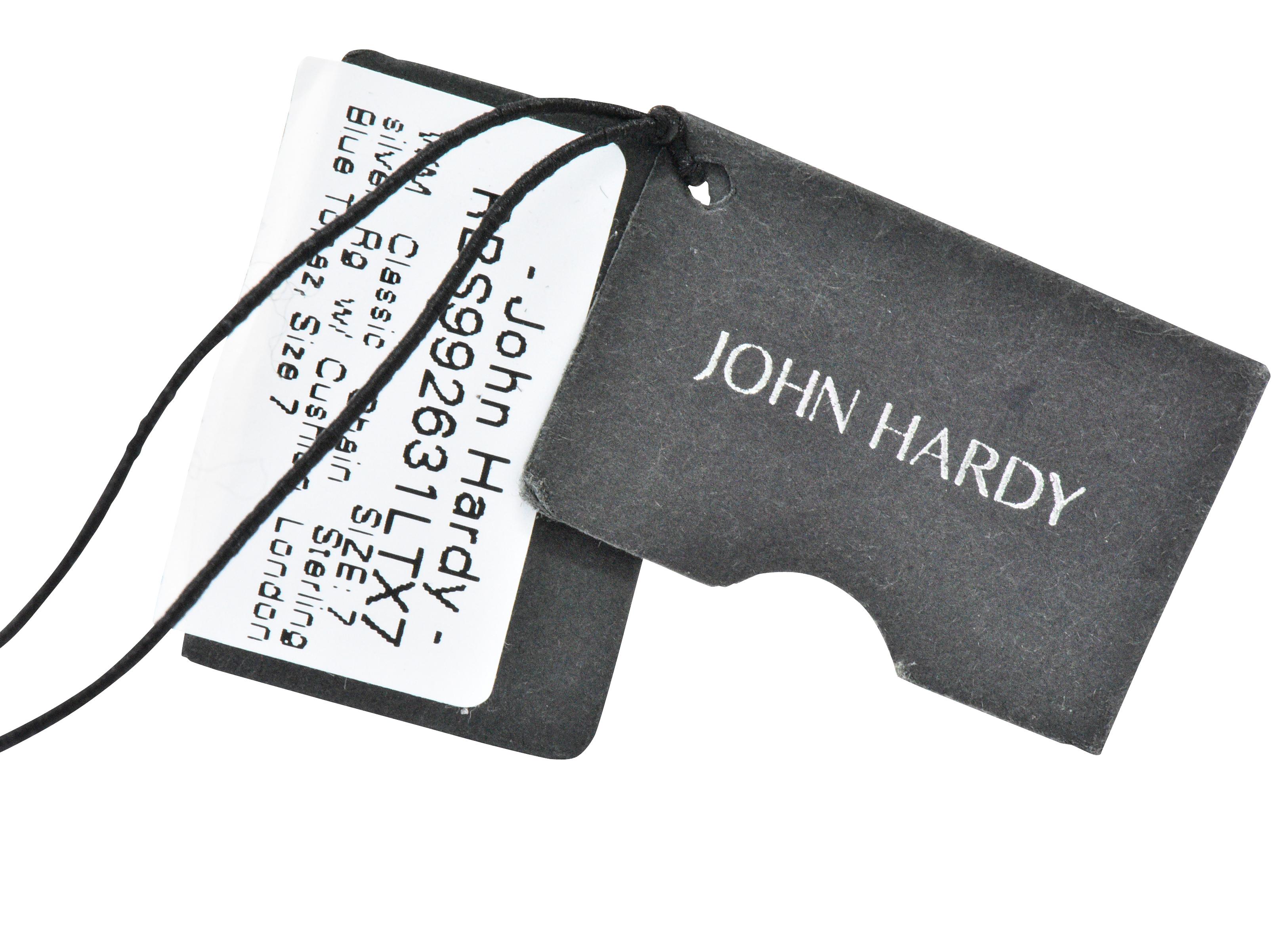 Women's or Men's John Hardy Cushion Cut London Blue Topaz Classic Chain Sterling Silver Ring