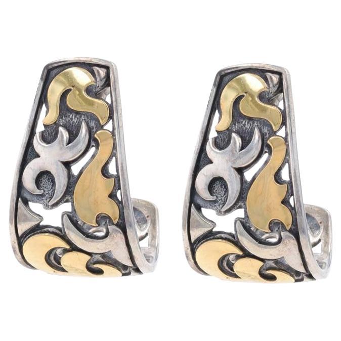 Pendientes de aro John Hardy Dayak Saddle - Oro amarillo 925 de ley 22k perforados
