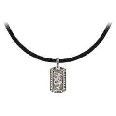 John Hardy Dayak - Collana con medaglietta in pelle in argento 925