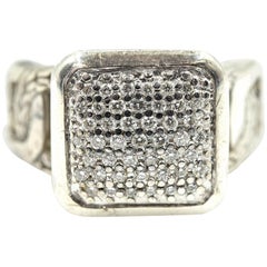 John Hardy Diamond Circle Sterling Silver Ring
