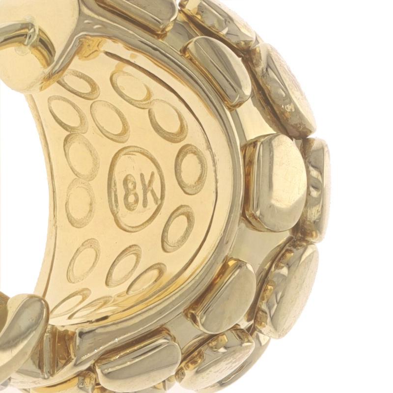 John Hardy gepunktete Buddha Belly Huggie Creolen - Gelbgold 18k durchbohrt 2