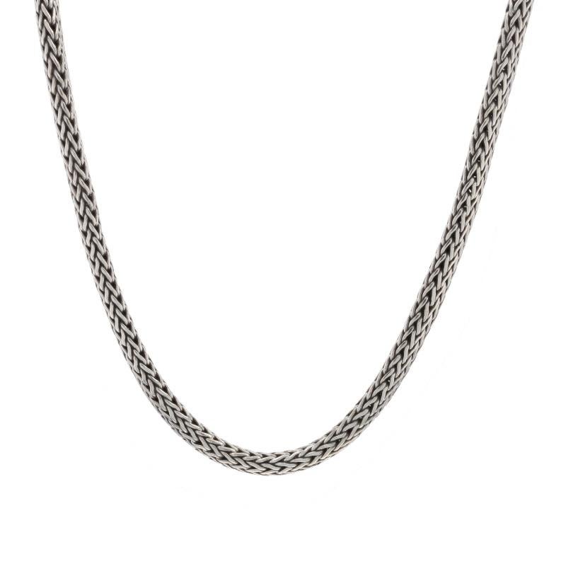 Brand: John Hardy
Design:  Dot Classic Chain Necklace

Metal Content: Sterling Silver & 18k Yellow Gold

Chain Style: Wheat
Necklace Style: Chain
Fastening Type: Pusher Clasp

Measurements

Length: 16 1/4