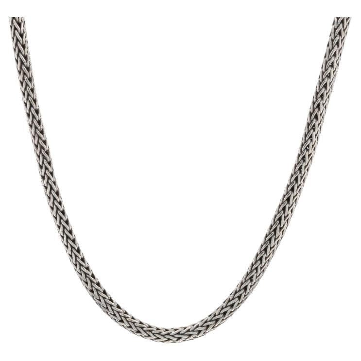 John Hardy Dot Classic Chain Necklace 16 1/4" - Sterling Silver Yellow Gold 18k en vente