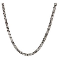 John Hardy Dot Classic Chain Necklace 16 1/4" - Sterling Silver Yellow Gold 18k