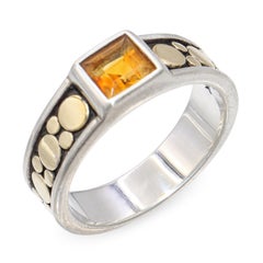 John Hardy Dot Collection 18k Yellow Gold & Sterling Silver Citrine Ring