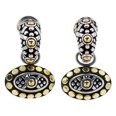 John Hardy Dot Collection Earrings, Sterling Silver and 18 Karat Yellow Gold