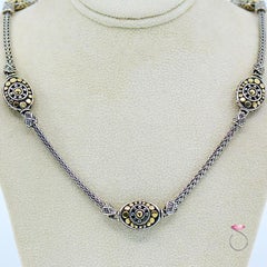 John Hardy Dot Collection Necklace, Sterling Silver and 18 Karat Yellow Gold