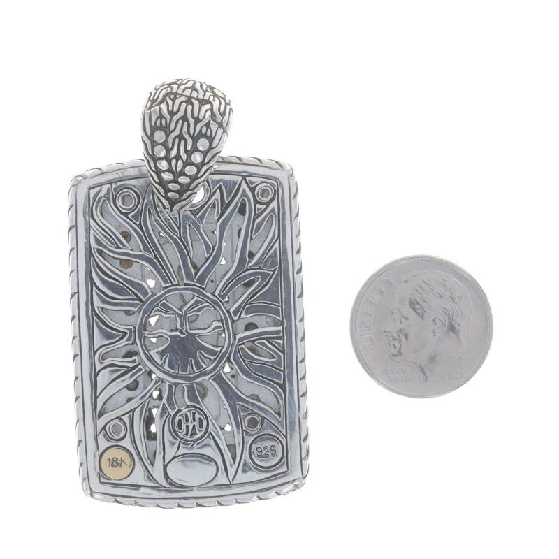 John Hardy gepunkteter Hunde-Tag-Anhänger - Sterlingsilber 925 & Gelbgold 18k Damen