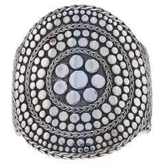 John Hardy Dot Hinged Cuff Bracelet 6" - Sterling Silver 925