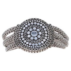 John Hardy Dot Nuansa Round Station Bracelet de 17,78 cm en argent sterling 925