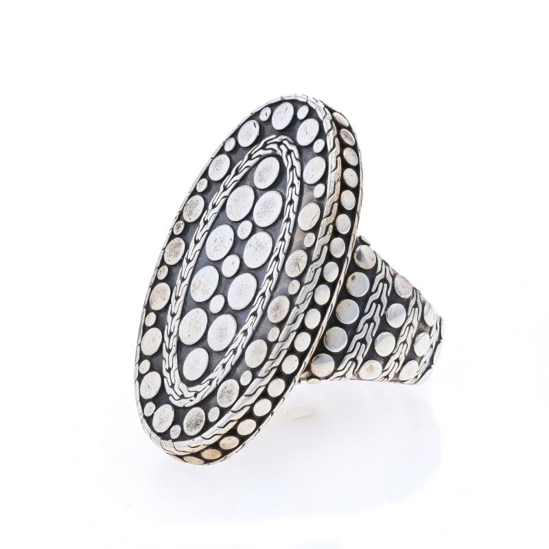 Women's John Hardy Dot Oval Ring - Sterling Silver 925 Statement For Sale