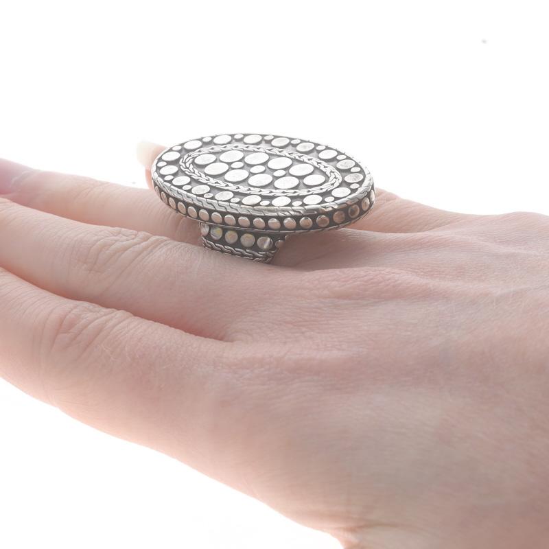John Hardy Dot Oval Ring - Sterling Silver 925 Statement For Sale 1