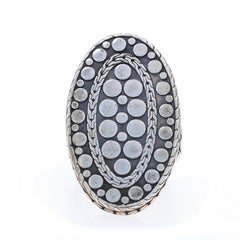 John Hardy Dot Oval Ring - Sterling Silver 925 Statement