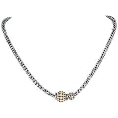 John Hardy Dot Slides on Classic Chain Necklace, Sterling and 18 Karat Gold