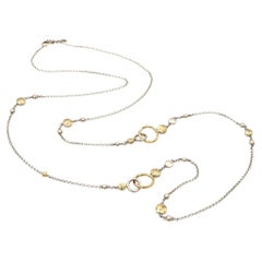 John Hardy gepunktete Halskette aus Sterlingsilber 18K Gelbgold