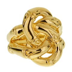 John Hardy Double Bamboo Yellow Gold Ring