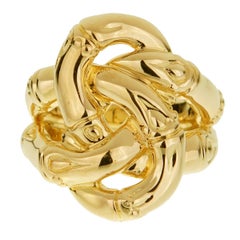 John Hardy Double Bamboo Yellow Gold Ring