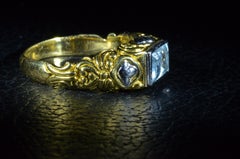 John Hardy East West Aquamarine Ring in 18 Karat Two-Tone Gold