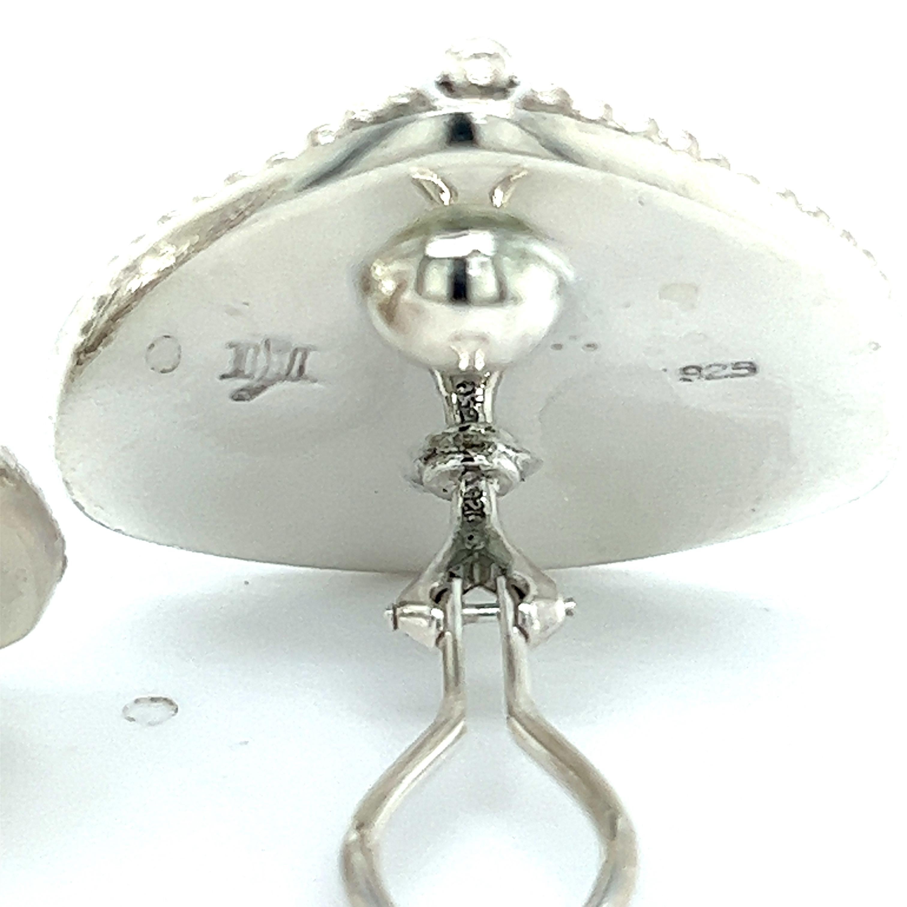 Donna John Hardy Estate Orecchini a Clip con Triangolo Dot Silver in vendita