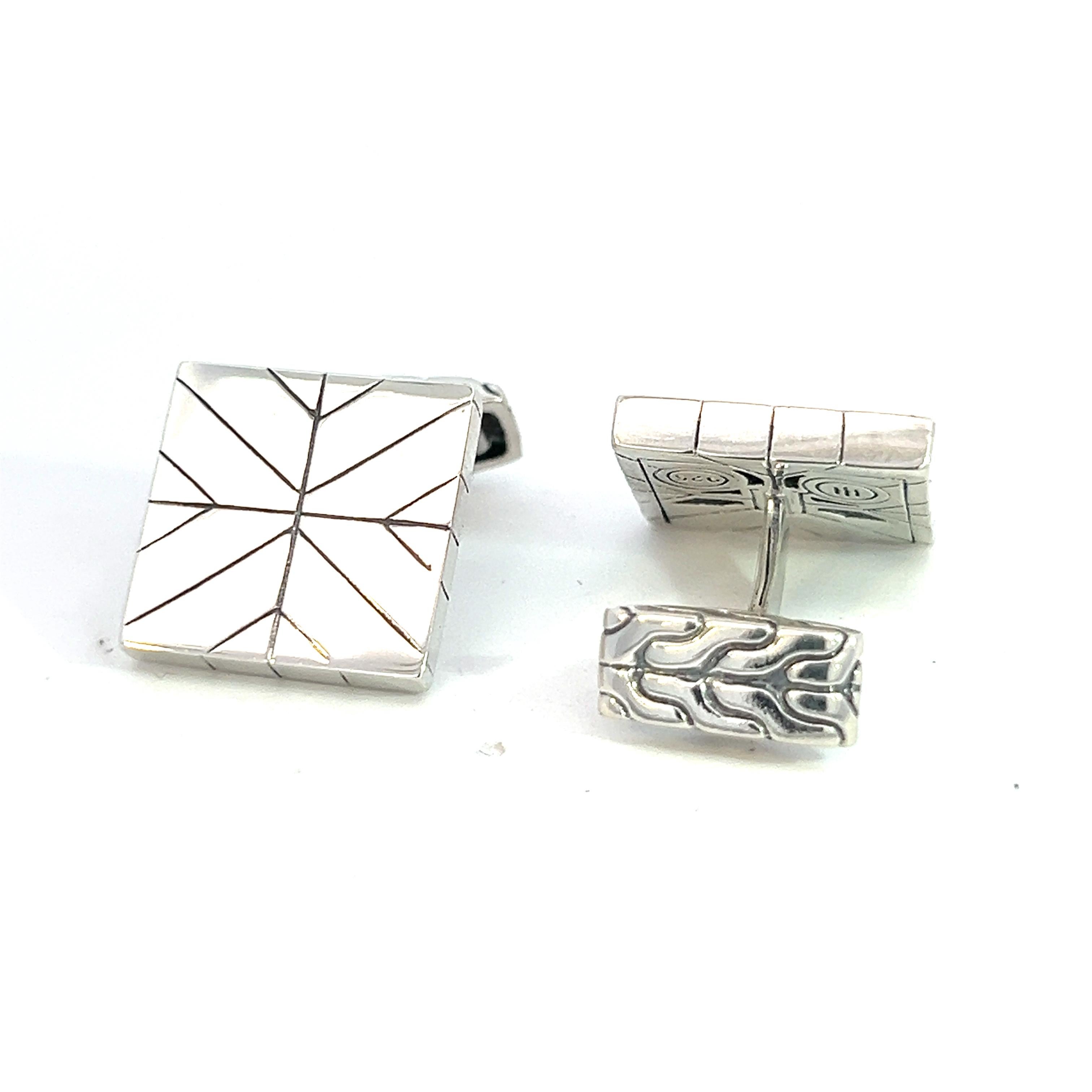 John Hardy Estate Manschettenknöpfe Sterling Silber Herren im Angebot