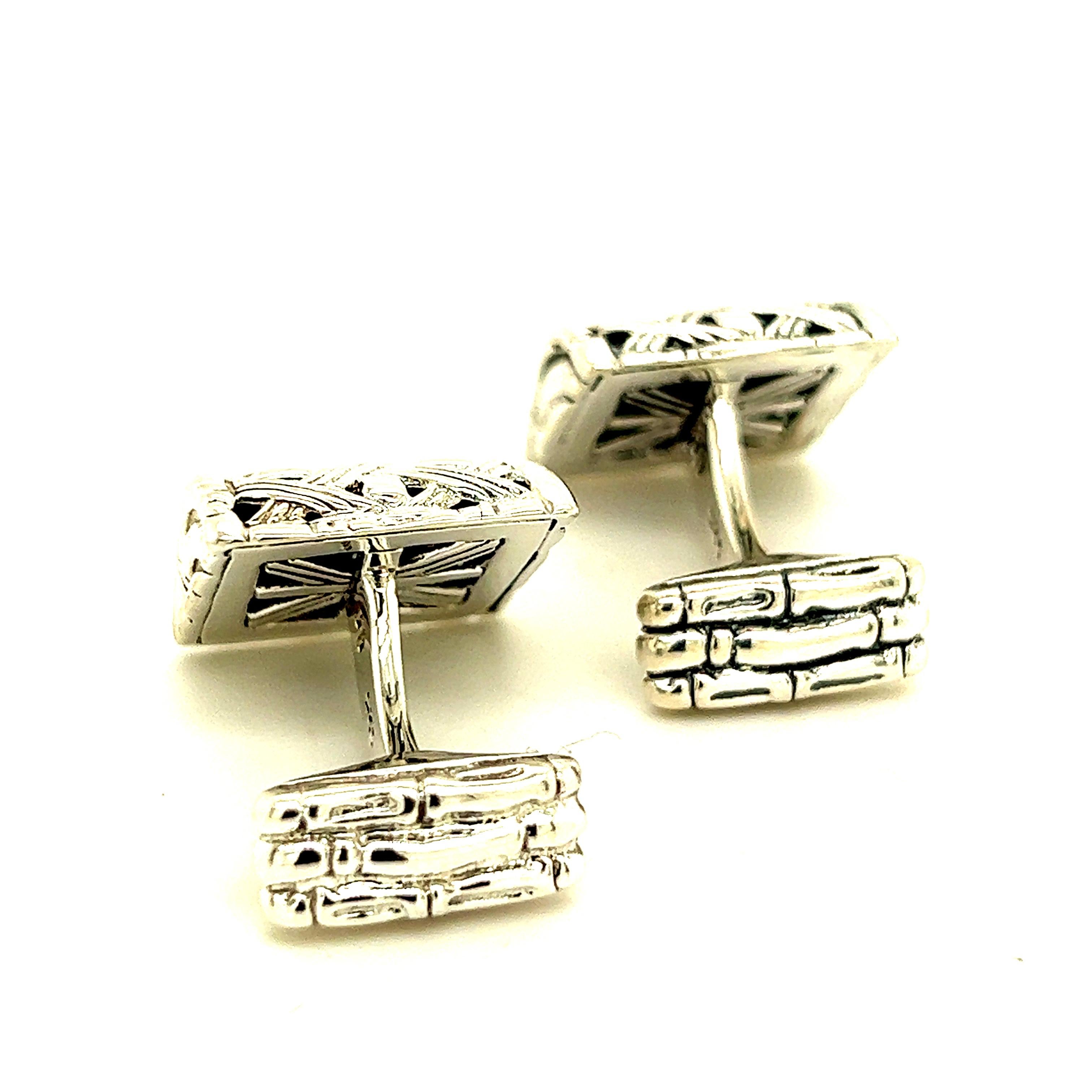 John Hardy Estate Cufflinks Sterling Silver For Sale 1