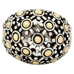 Anillo cúpula John Hardy Tamaño 5.75 Plata de ley + 18KT Estate