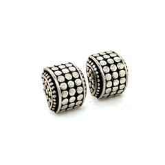 John Hardy Estate Dot Stud Earring with Plastic Disk Back Silver
