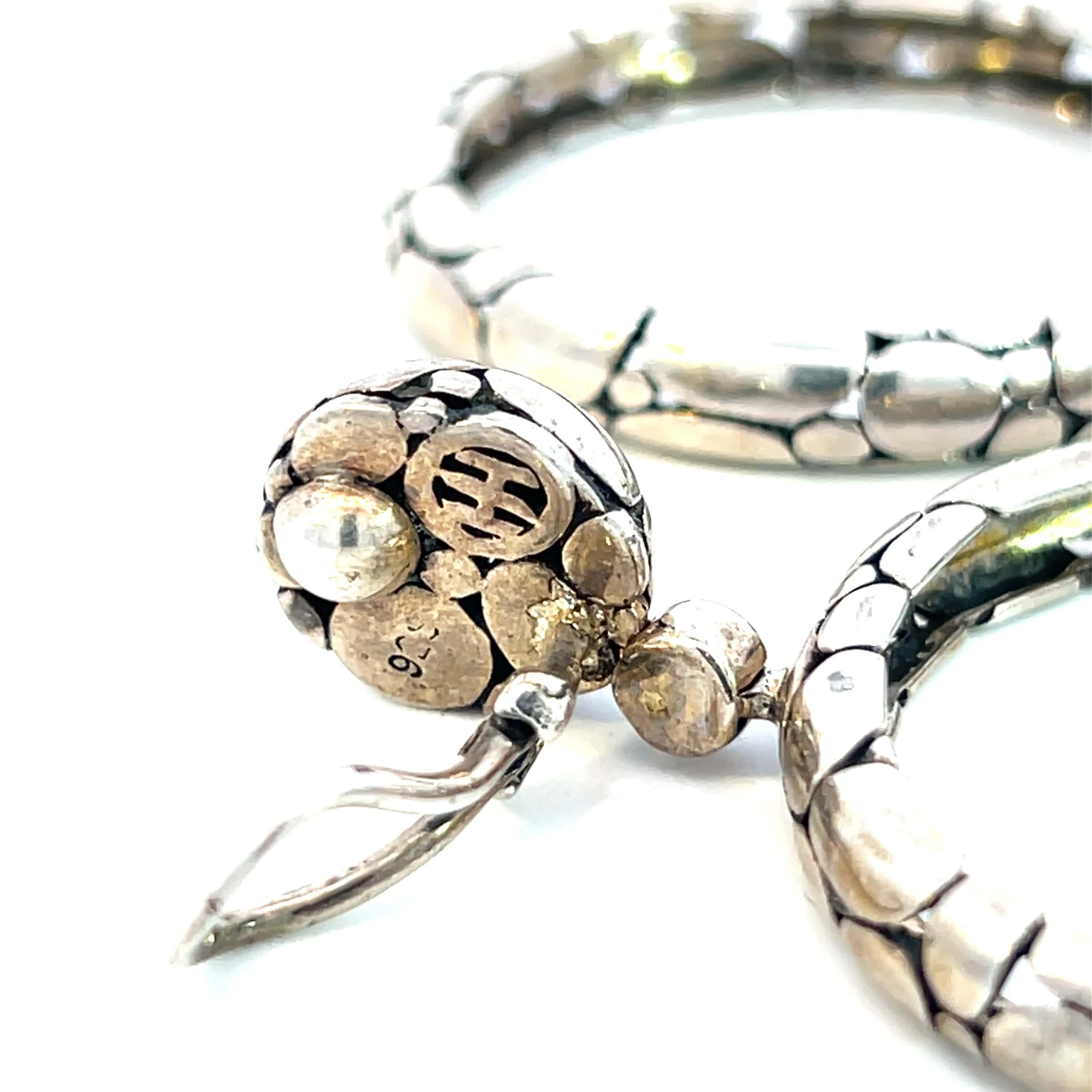 Women's John Hardy Estate Earrings Silver For Sale