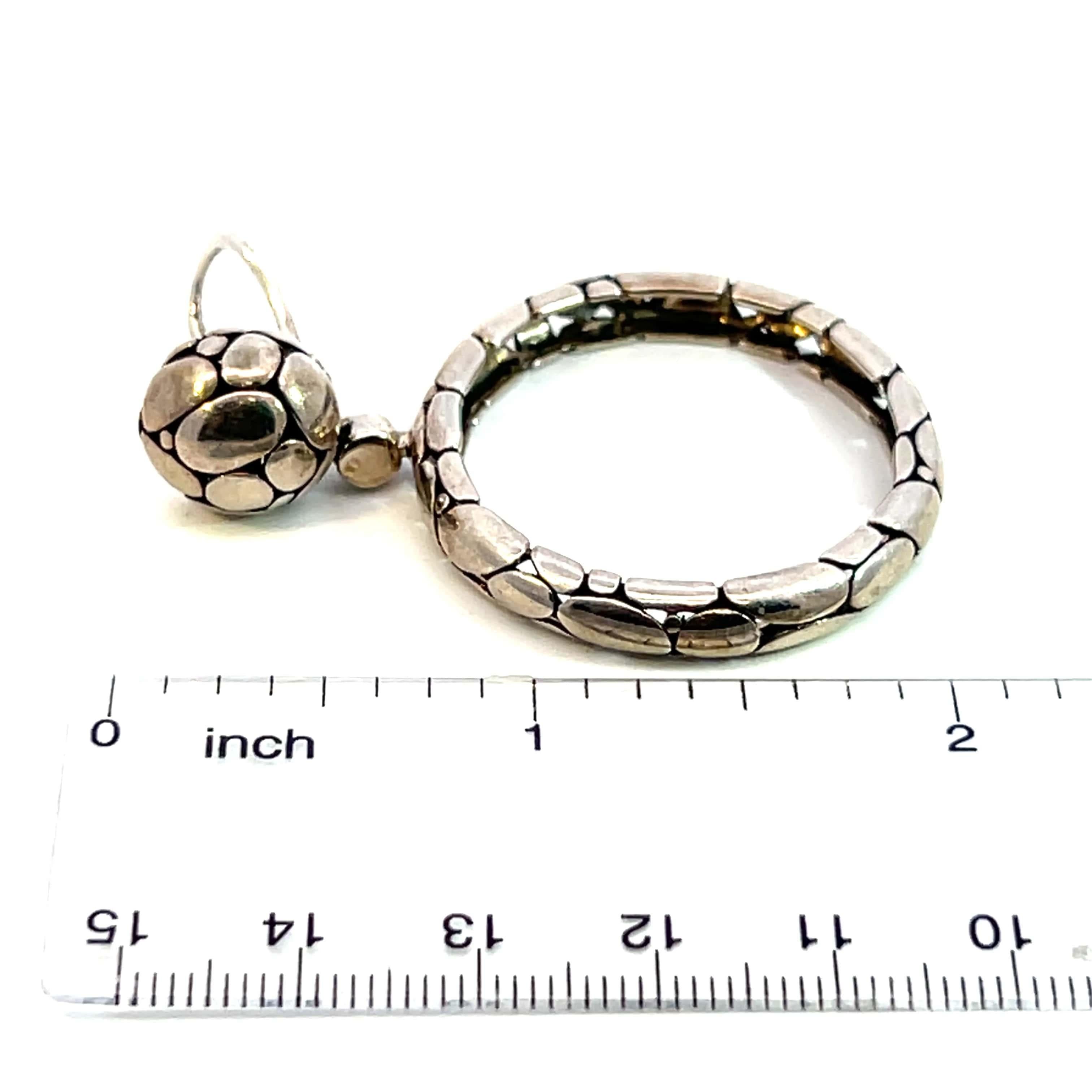 John Hardy Estate Earrings Silver For Sale 3