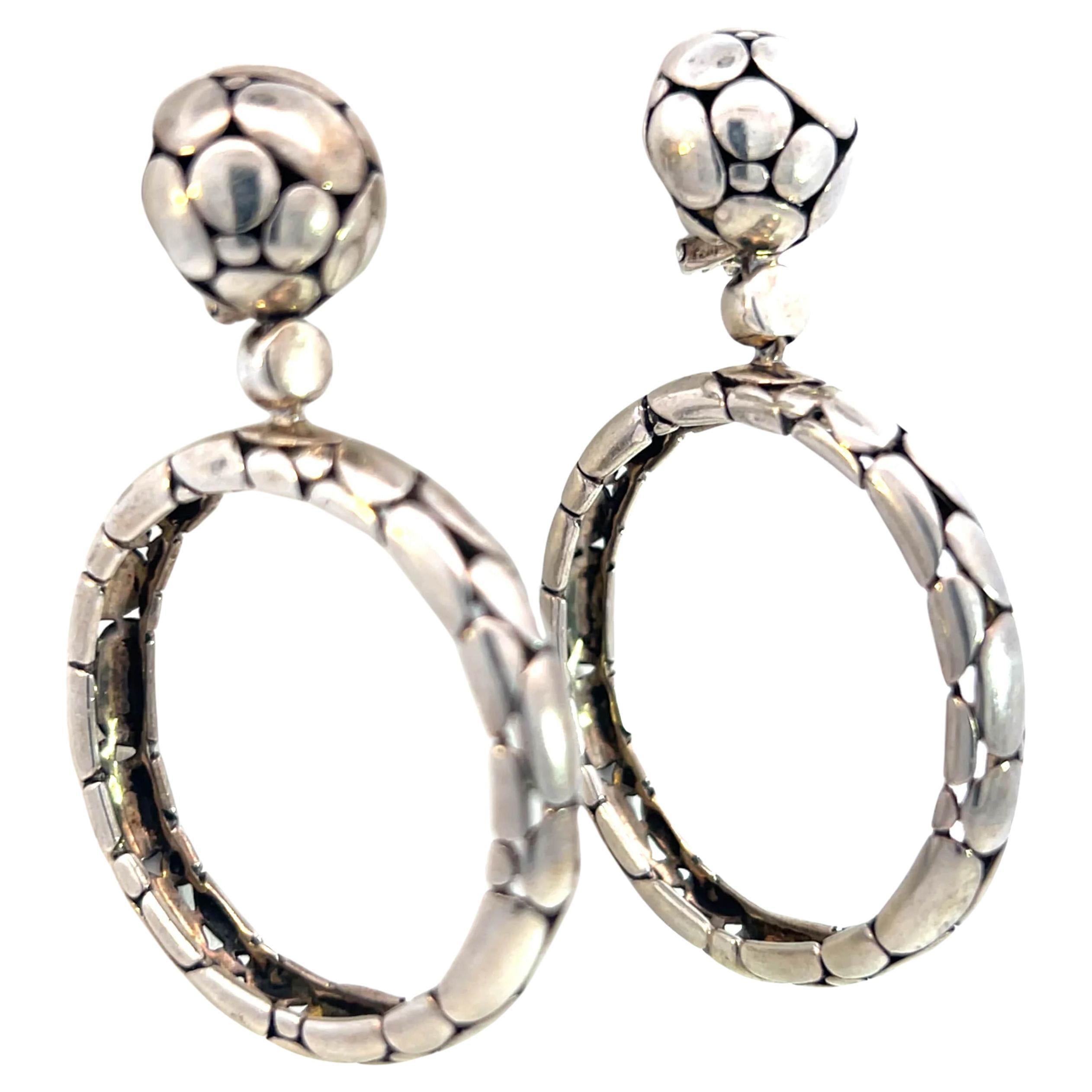John Hardy Estate Earrings Silver