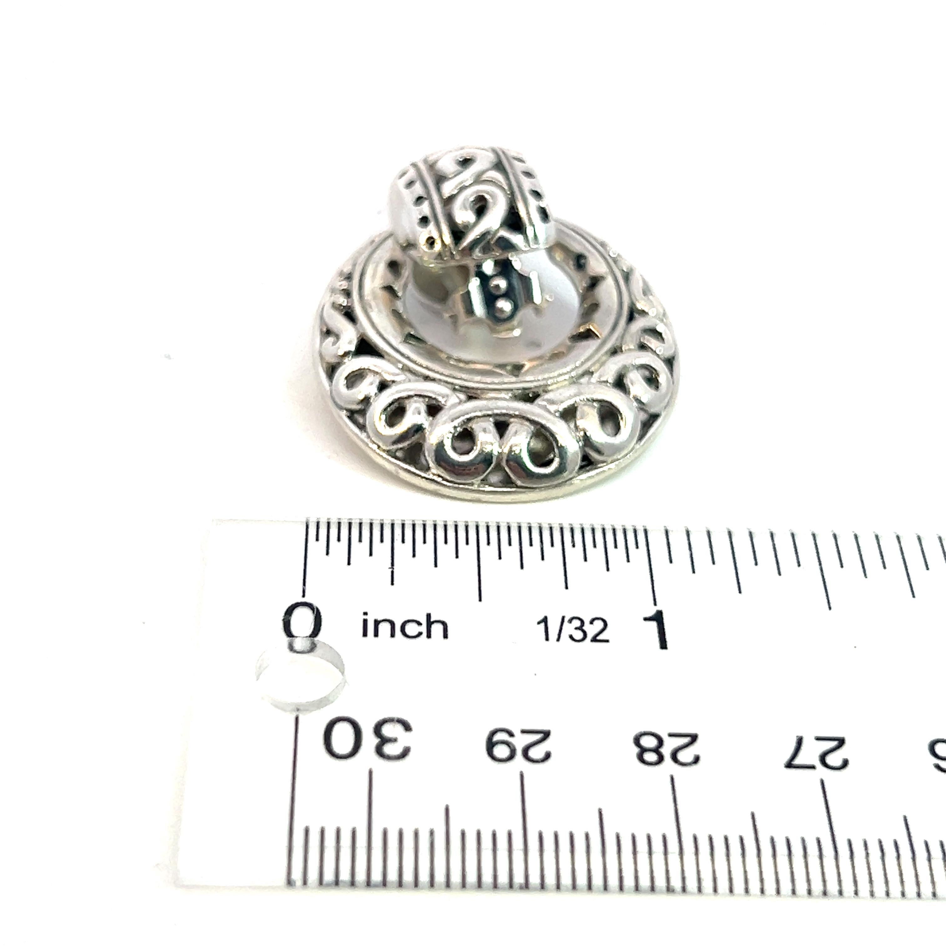 John Hardy Estate Filagree Door Knocker Clip-Ohrringe 1,5