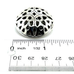 John Hardy Estate Large Button Clip on Earrings 1.5" Sterling Silver