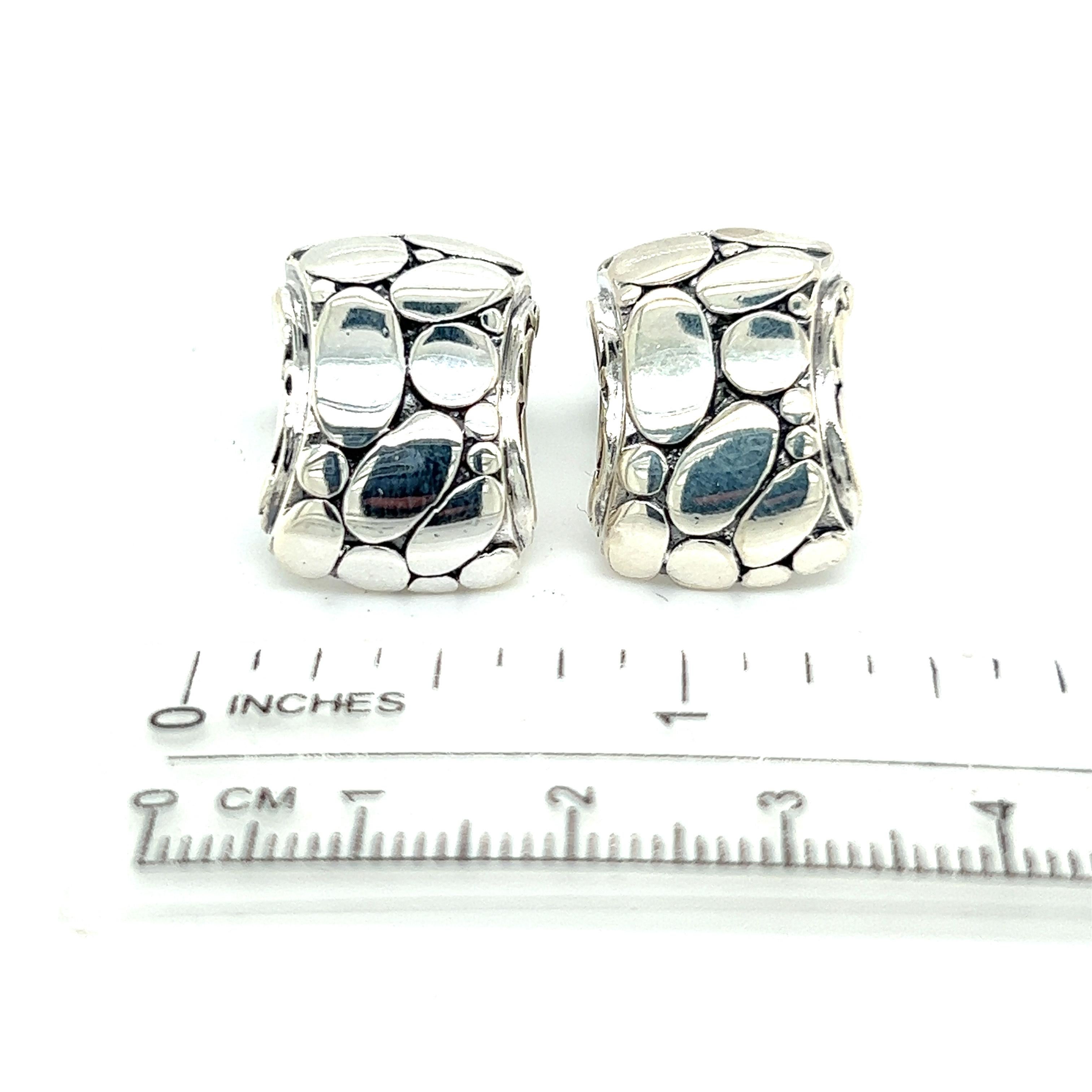 John Hardy Estate Men Cufflinks Sterling Silver In Good Condition For Sale In Brooklyn, NY
