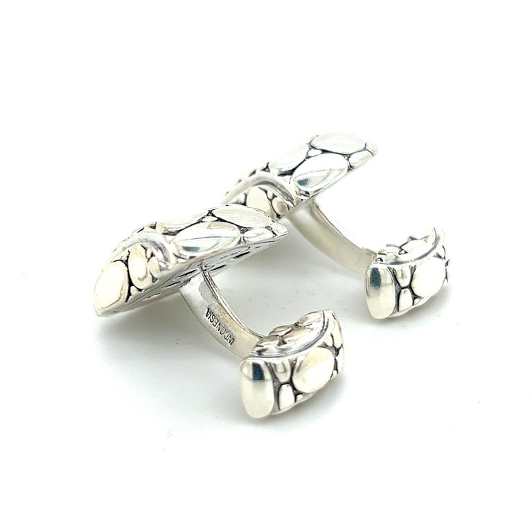 John Hardy Estate Men Cufflinks Sterling Silver For Sale at 1stDibs