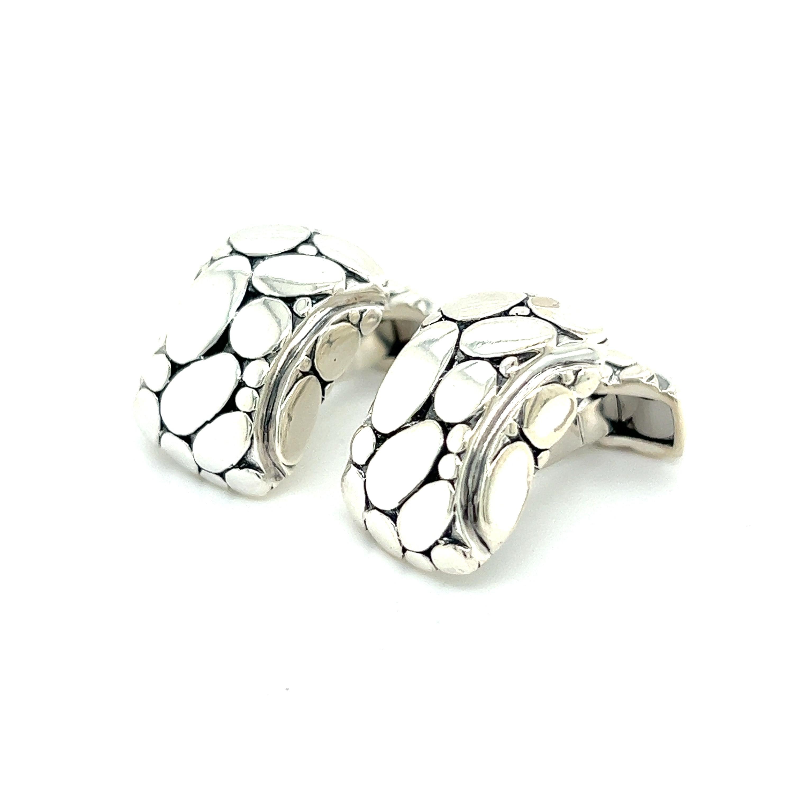 John Hardy Estate Herren Manschettenknöpfe aus Sterlingsilber im Angebot 4