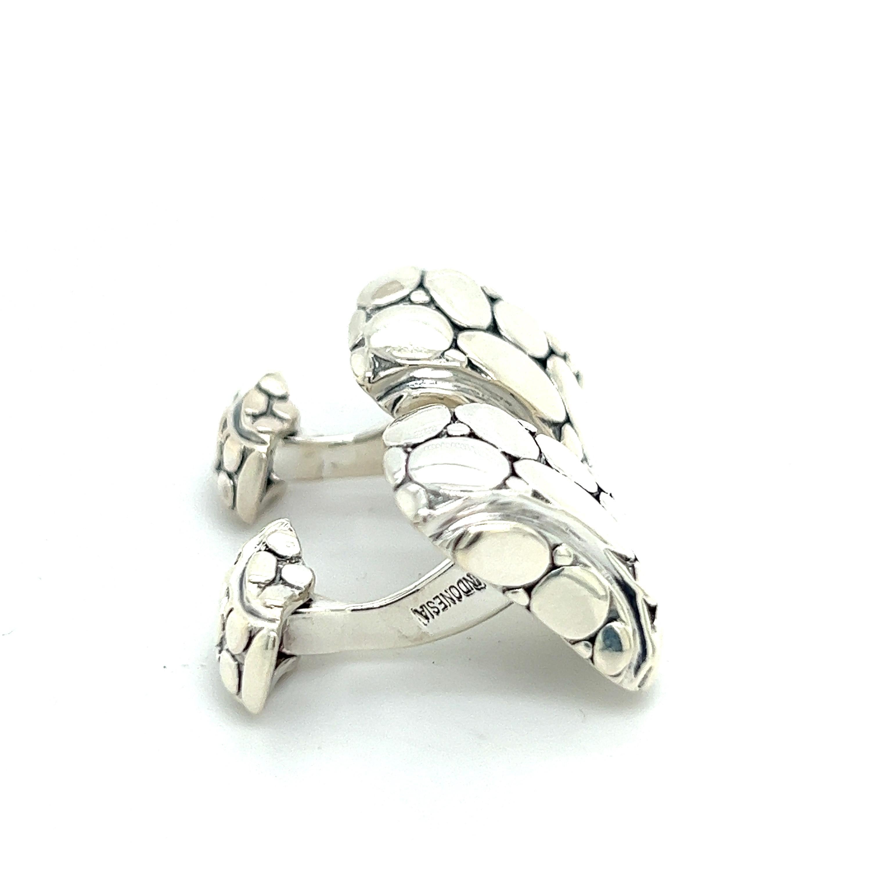 John Hardy Estate Herren Manschettenknöpfe aus Sterlingsilber im Angebot 5