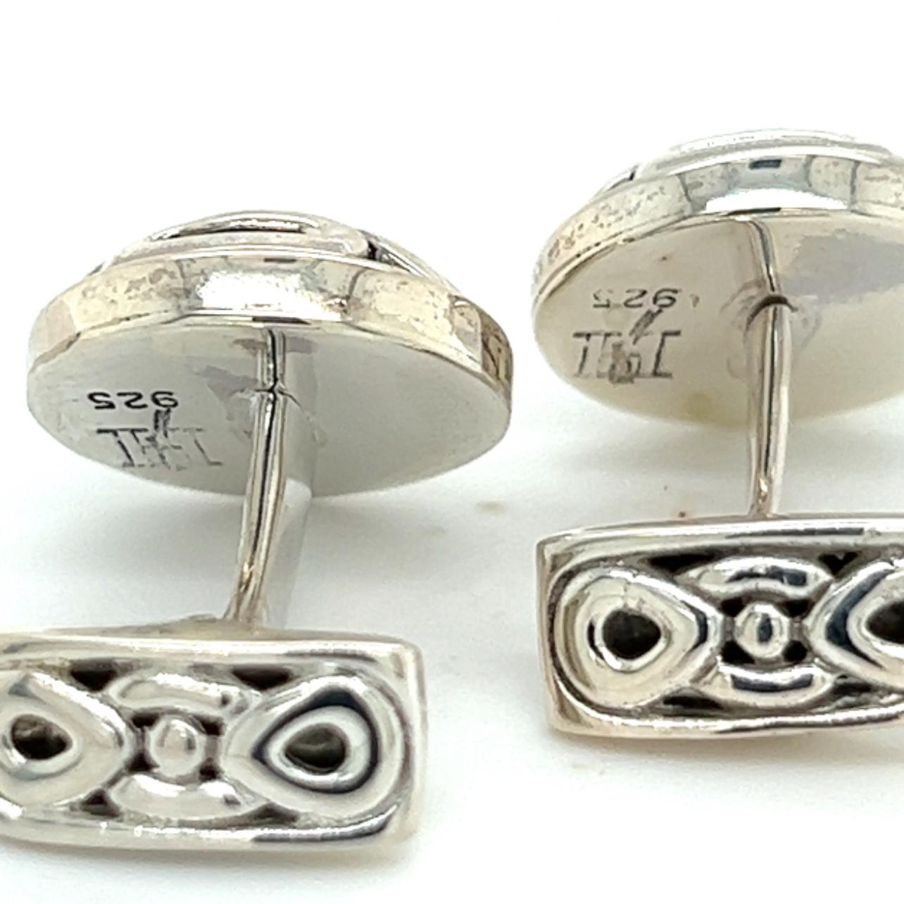 Men's John Hardy Estate Mens Cufflinks Silver For Sale