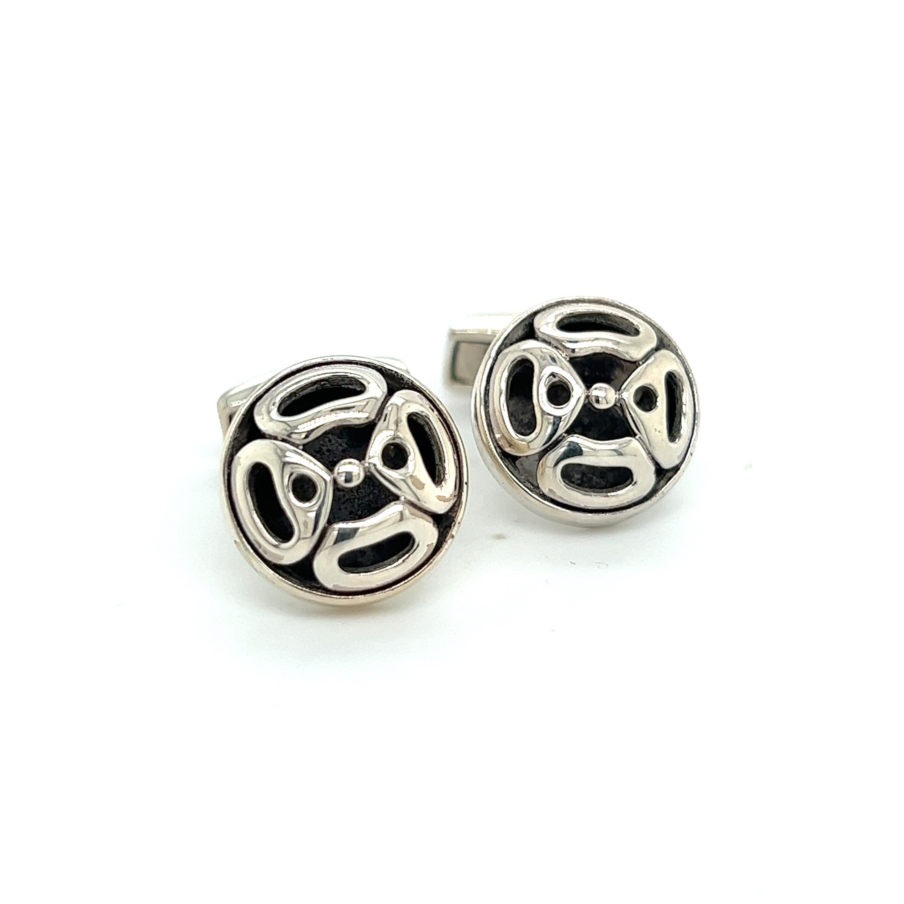 John Hardy Estate Mens Cufflinks Silver For Sale 3