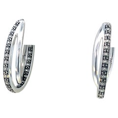 John Hardy Estate Oval Hoop Earrings Jai Sterling Silver
