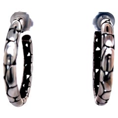 John Hardy Estate Pebble Hoop Earrings en argent sterling