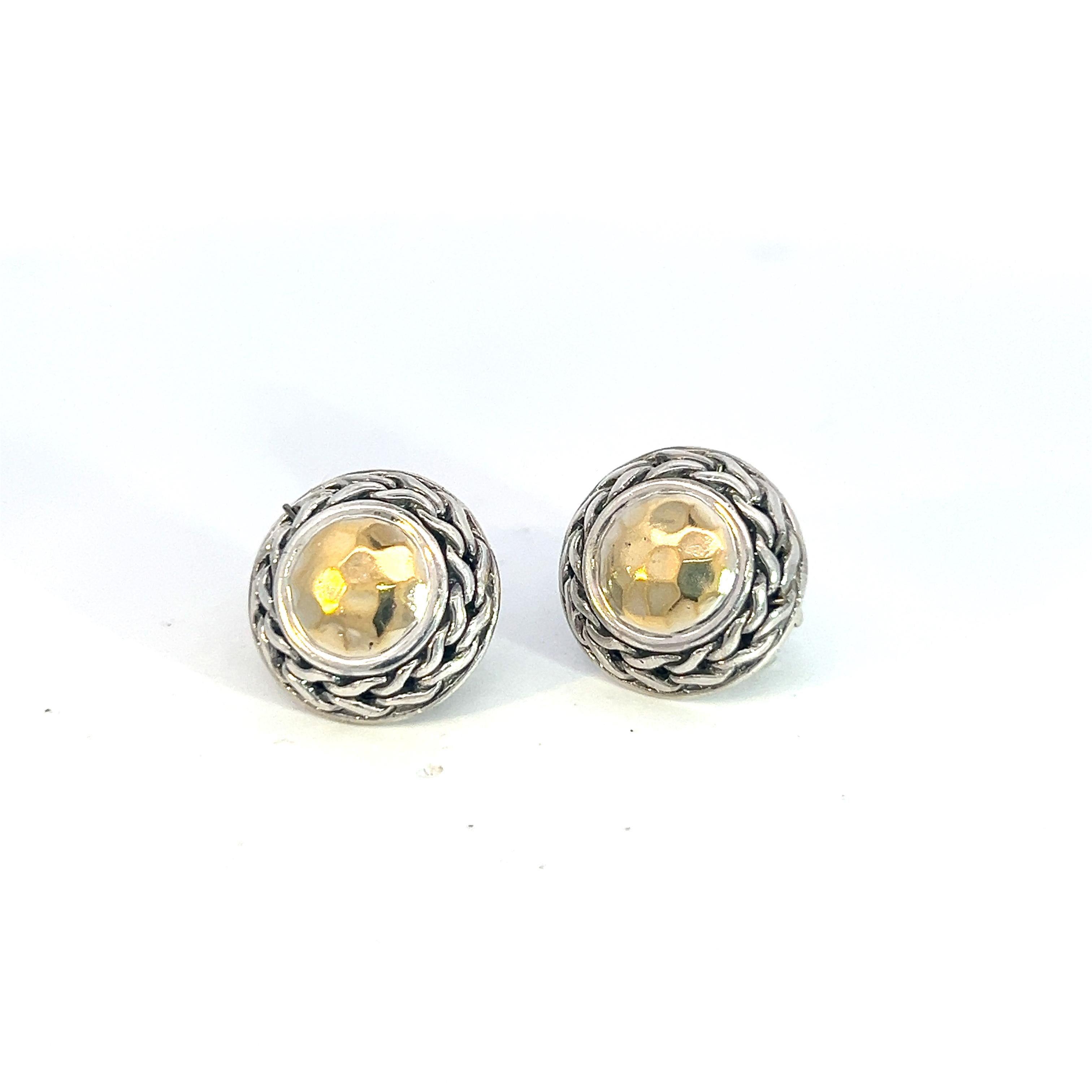 Authentic John Hardy Estate Post Palu Clip-on Earrings Sterling Silver 22k Y Gold JH68

TRUSTED SELLER SINCE 2002

PLEASE SEE OUR HUNDREDS OF POSITIVE FEEDBACKS FROM OUR CLIENTS!!

FREE SHIPPING!!

DETAILS
Style: Post Palu Clip-on Earrings
Metal: