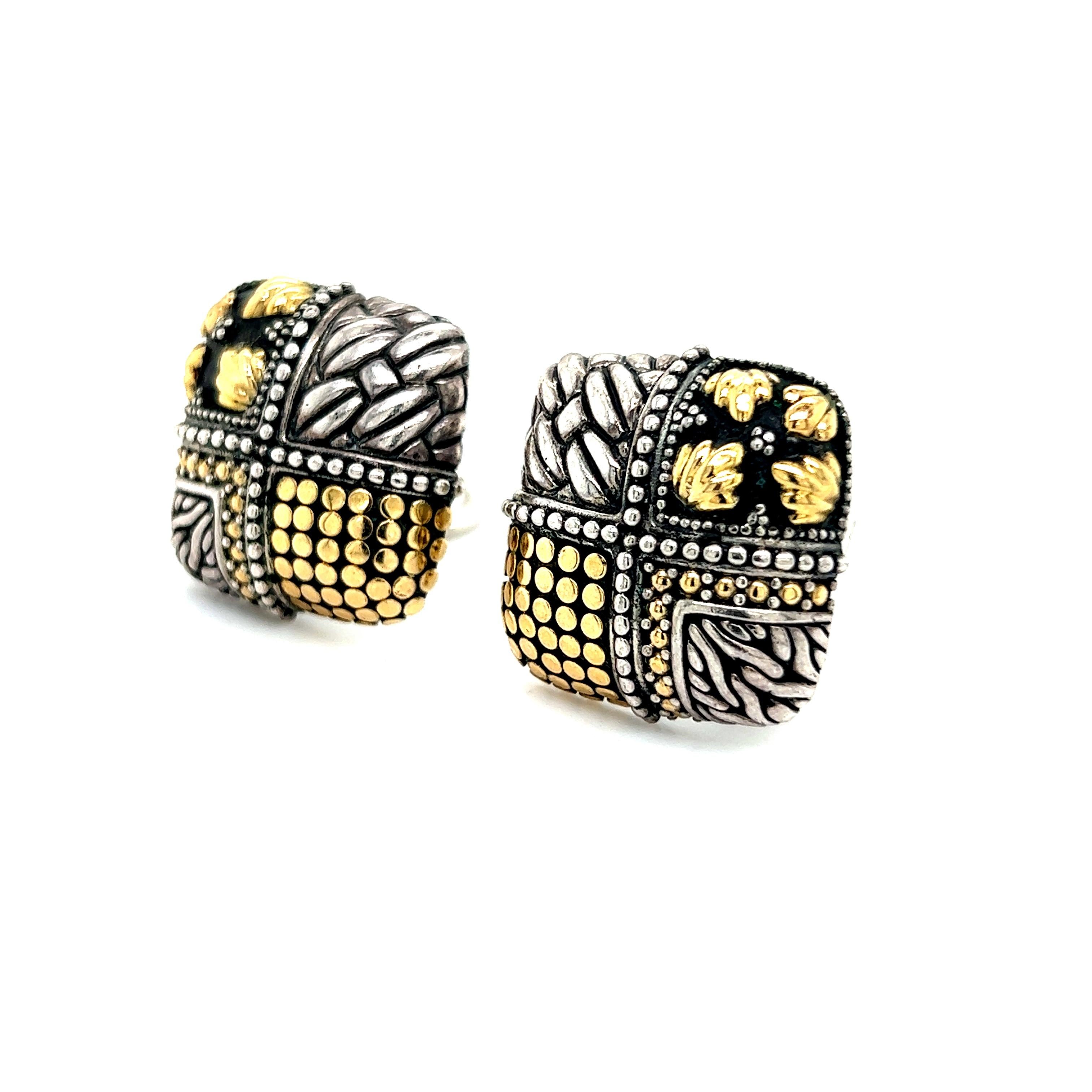 John Hardy Estate Square Ornate Clip-on Earrings 18k Y Gold + Sterling Silver JH27

TRUSTED SELLER SINCE 2002

PLEASE SEE OUR HUNDREDS OF POSITIVE FEEDBACKS FROM OUR CLIENTS!!

FREE SHIPPING!!

DETAILS
Style: Square Ornate
Earrings: Clip-on
Weight: